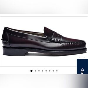 Sebago Dark Burgundy Leather Loafers Classic Dan Mens 10US